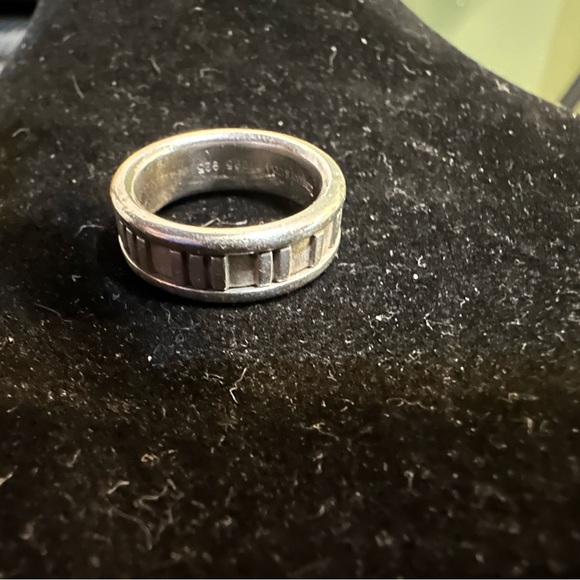 Jewelry - Tiffany & Co. Atlas Sterling Silver Roman Numerals Band Ring
